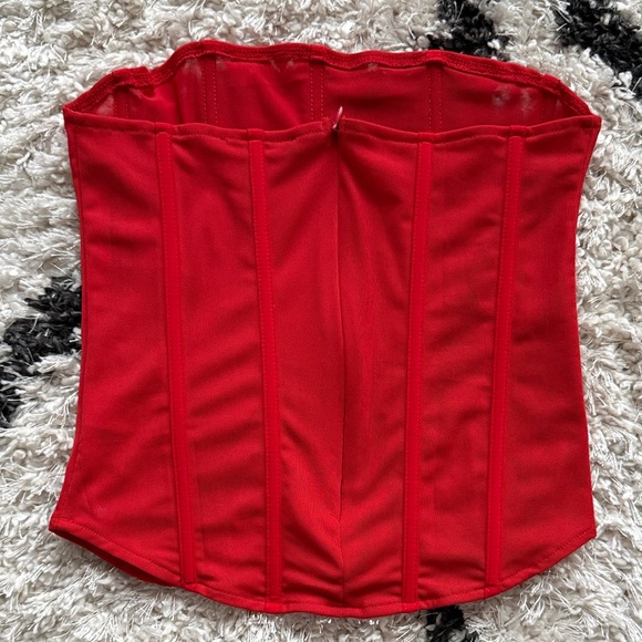 Forever 21 Red Corset Crop Top - Picture 5 of 5